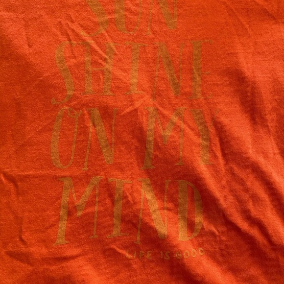 Life Is Good Vibrant Orange Fitted Tee - Picture 3 of 6